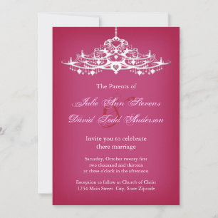 Elegant Chandelier Wedding Invitation