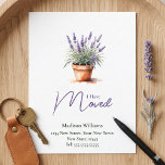 Elegant Change of address  | Moving Announcement Postcard<br><div class="desc">Elegant Lavender | Moving Announcement . This is a template ready for you to add your details to .</div>