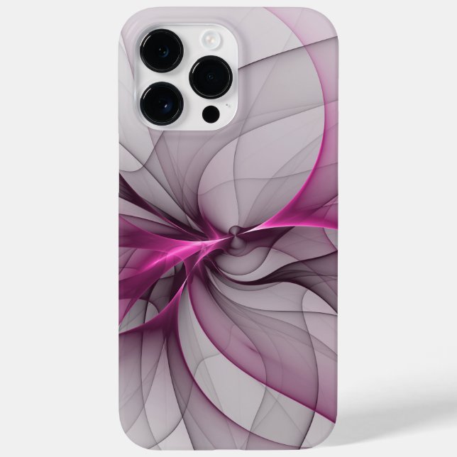 Elegant Chaos Modern Abstract Pink Fractal Art Case-Mate iPhone Case (Back)