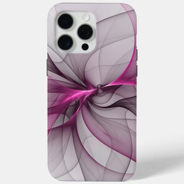Elegant Chaos Modern Abstract Pink Fractal Art Case-Mate iPhone Case (Back)