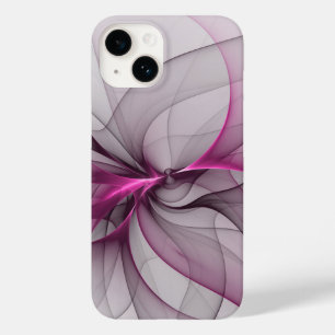 Elegant Chaos Modern Abstract Pink Fractal Art Case-Mate iPhone 14 Case