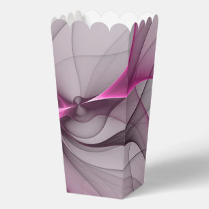 Elegant Chaos Modern Abstract Pink Fractal Art Favour Box
