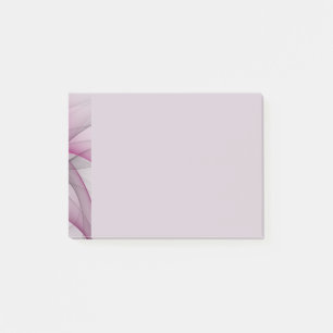 Elegant Chaos Modern Abstract Pink Fractal Art Post-it Notes