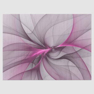 Elegant Chaos Modern Abstract Pink Fractal Art Tissue Paper