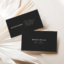 Elegant Charcoal Black Ivory Minimalist