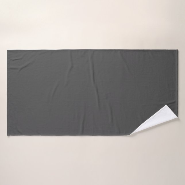 Elegant Charcoal Grey Absorbent Bath Towel (Bath Towel)