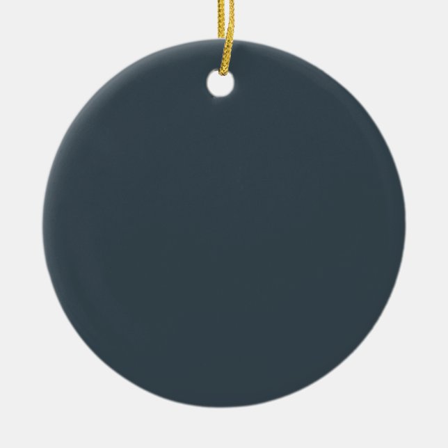 Elegant Charcoal Grey Midnight Ceramic Tree Decoration (Front)