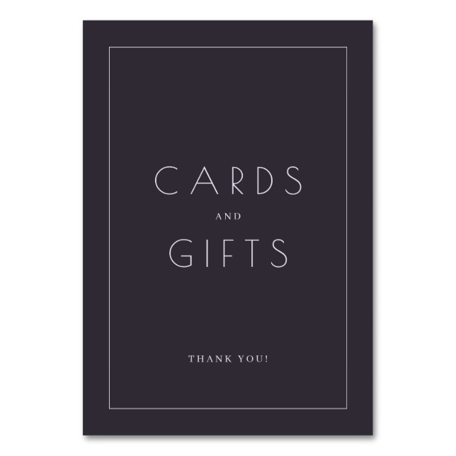 Elegant Charcoal Minimalist Thank You Card (Front)