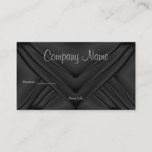 Elegant Charcoal Silk Purse Company Business Card