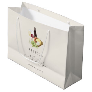 Elegant Charcuterie Wine & Cheese Maid of Honour Large Gift Bag
