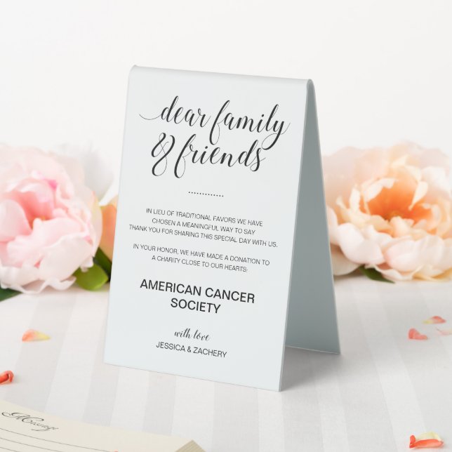 Elegant Charity Donation In Lieu Of Favours Weddin (In SItu (Wedding))