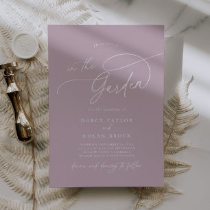 Elegant Charm Pink Garden Wedding Invitations