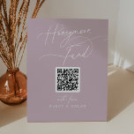 Elegant Charm Pink QR Code Honeymoon Fund Sign<br><div class="desc">This elegant charm pink QR code honeymoon fund sign is perfect for a simple wedding or bridal shower. The modern minimalist design features timeless dusty rose pink and romantic calligraphy with bohemian fairytale style, perfect for a spring or summer garden wedding. Personalise your honeymoon registry QR code sign with your...</div>