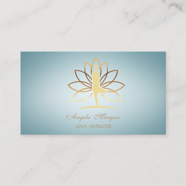 Elegant Charming Professional Lotus Flower Women Business Card (Front)