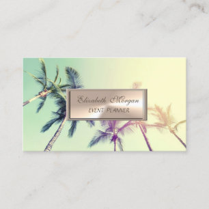 Elegant Charming Professional , Palm Tree Business Card