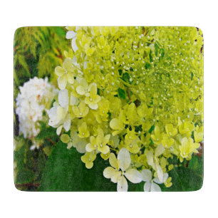 Elegant Chartreuse Green Limelight Hydrangea Cutting Board