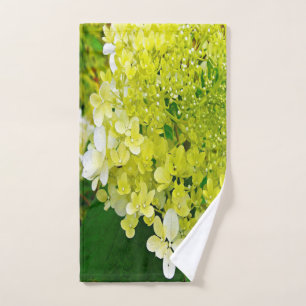 Elegant Chartreuse Green Limelight Hydrangea Hand Towel