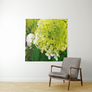 Elegant Chartreuse Green Limelight Hydrangea Tapestry