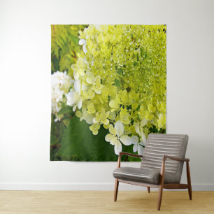 Elegant Chartreuse Green Limelight Hydrangea Tapestry