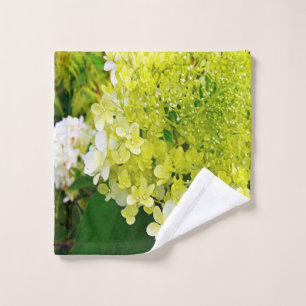 Elegant Chartreuse Green Limelight Hydrangea Wash Cloth