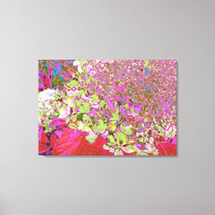 Elegant Chartreuse Green, Pink and Blue Hydrangea Canvas Print