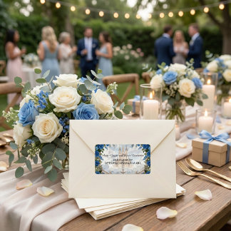 Elegant Chateau & Formal Royal Floral Address Label