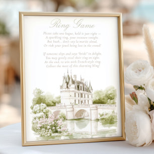 Elegant Chateau French Romance Ring Game Bridal  Poster