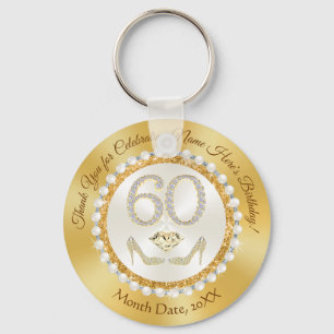 Elegant Cheap, 60th Birthday Favours for a Woman, Key Ring