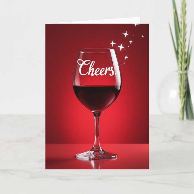 Elegant Cheers Birthday Card (Front)