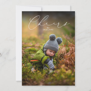 Elegant Cheers Flat New Years Card