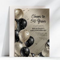 Elegant Cheers to 50 Years Wedding Anniversary