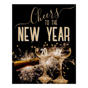 Elegant “Cheers to the New Year” Poster