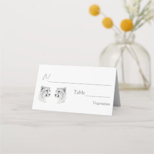 Elegant Cheetah Safari Modern Wedding Table Decor Place Card