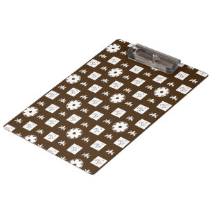 Elegant Chequered Pattern Design Clipboard
