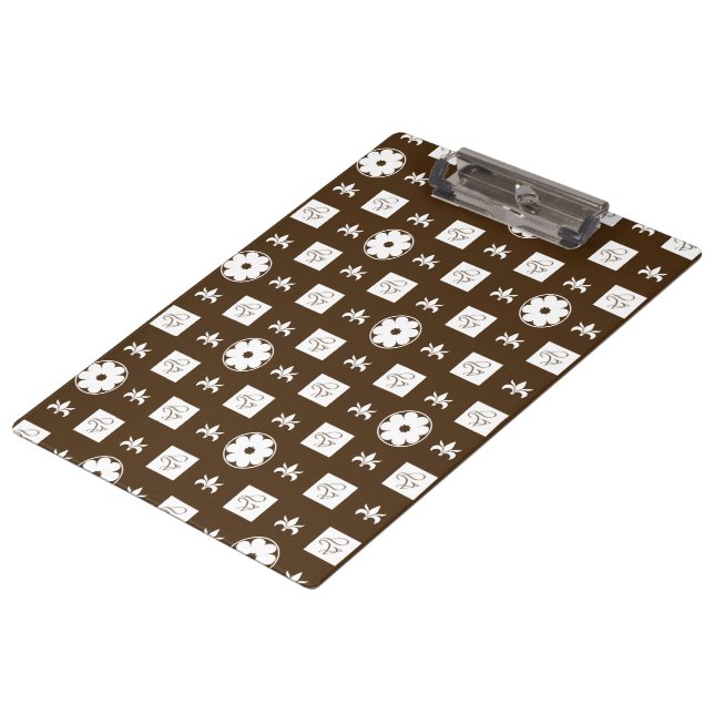 Elegant Chequered Pattern Design Clipboard (Angled)