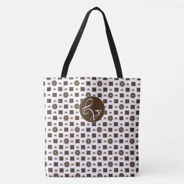 Elegant Chequered Pattern  Tote Bag (Front)