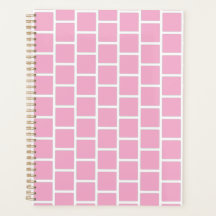  elegant chequered pink undated monthly weekly