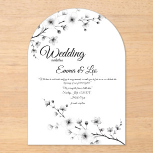 Elegant Cherry Blossom Arch Wedding Invitation