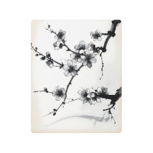 Elegant Cherry Blossom Branch Metal Wall Art