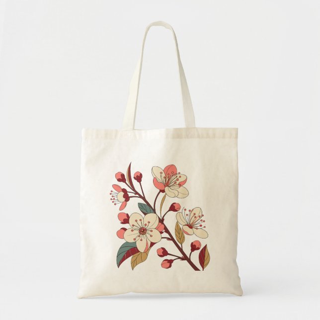 Elegant Cherry Blossom Branch  Tote Bag (Front)