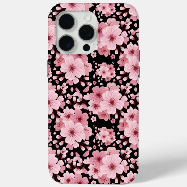 Elegant Cherry Blossom cute pink floral pattern Case-Mate iPhone Case (Back)