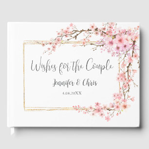 Elegant Cherry Blossom Guest Book