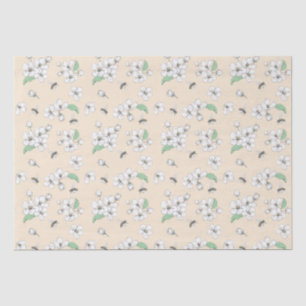 Elegant Cherry Blossom Honeybees Tissue Paper