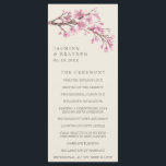 Elegant Cherry Blossom Pink Floral Wedding Programme<br><div class="desc">Let your guests know what to expect on your special day with this elegant floral wedding program featuring a branch consisting of watercolor painted pink cherry blossom flowers on top, over an ivory background. Your details are in a deep brown colour. Add your ceremony events to the front and your...</div>