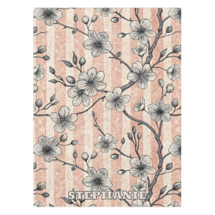 Elegant Cherry Blossom Sakura - Pink & White Tablecloth
