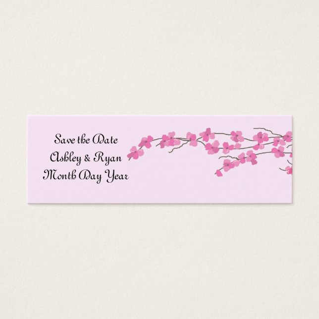 Elegant Cherry Blossom Save the Date (Front)