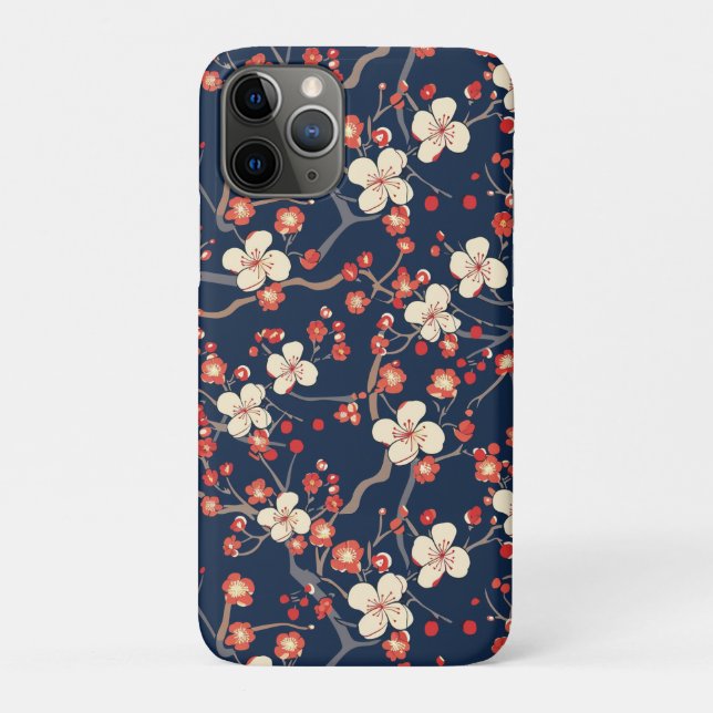 Elegant Cherry Blossom Seamless Pattern (10) Case-Mate iPhone Case (Back)