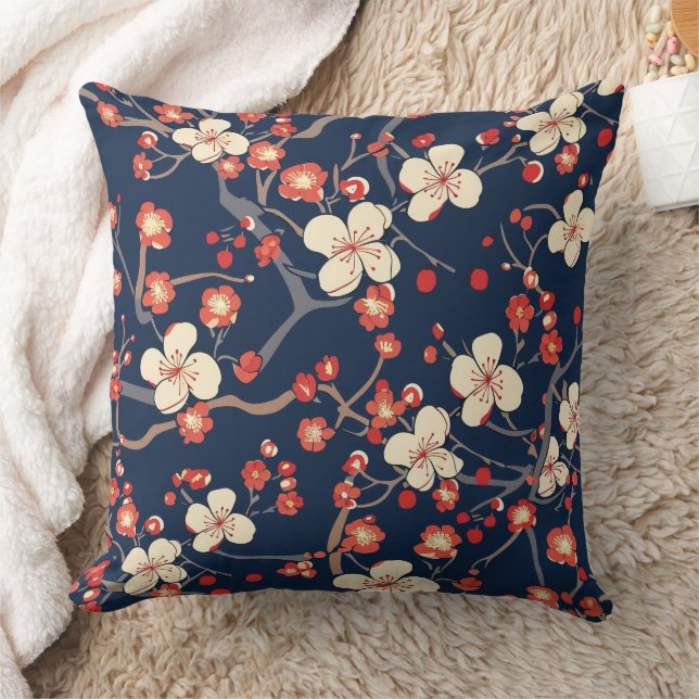 Elegant Cherry Blossom Seamless Pattern (10) Cushion (Blanket)