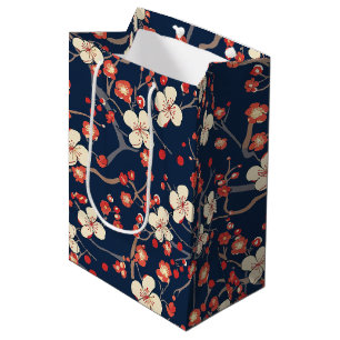 Elegant Cherry Blossom Seamless Pattern (10) Medium Gift Bag