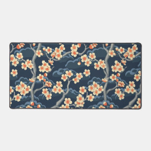 Elegant Cherry Blossom Seamless Pattern (11) Desk Mat